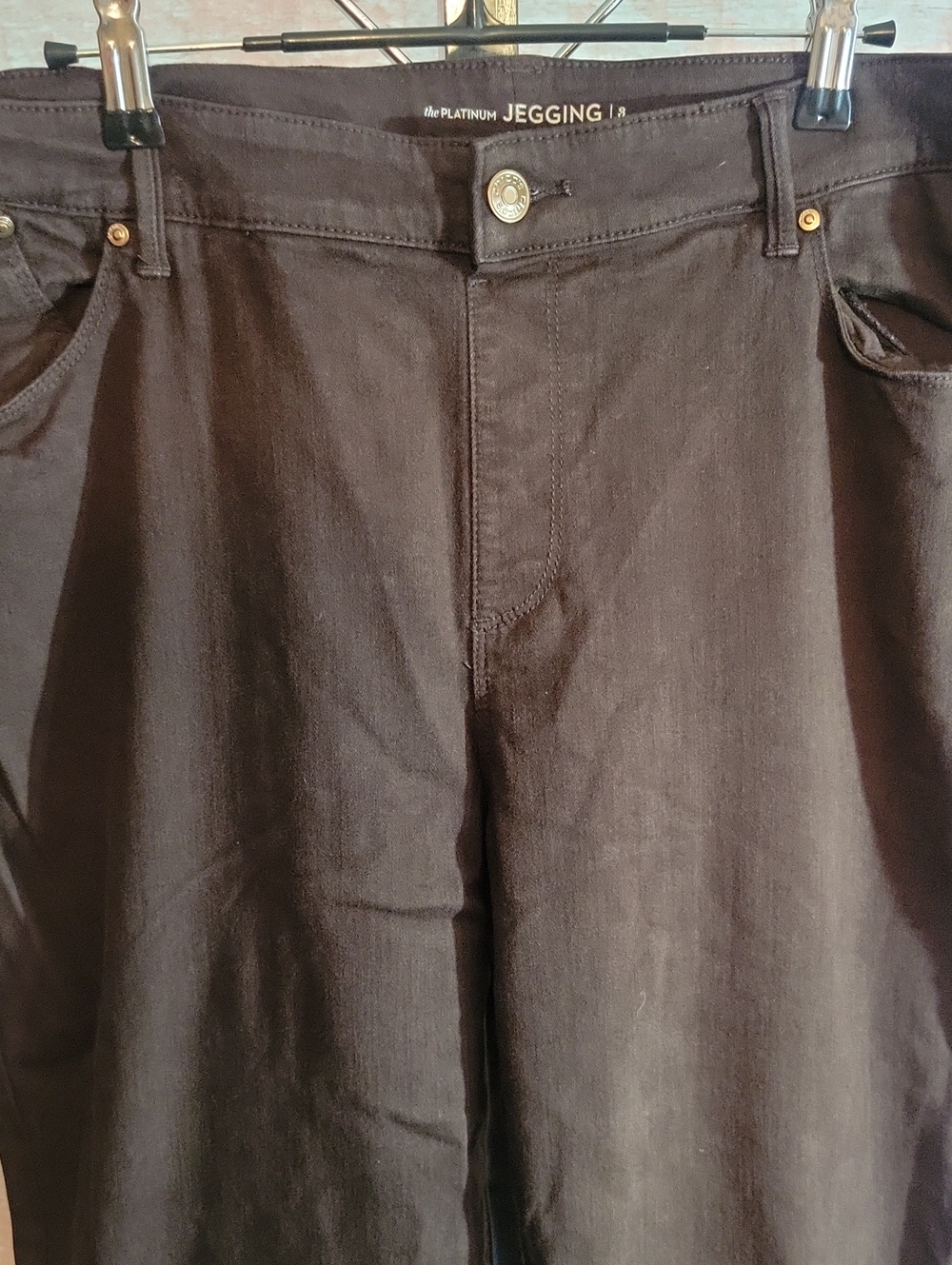 Chico's Dark Chocolate Jeggings - Picture 2 of 9